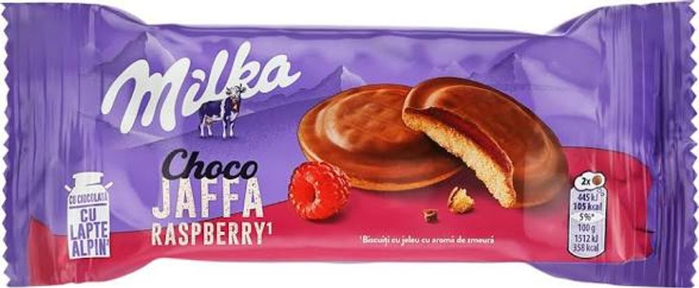 Печенье "MILKA" jaffa вкус малина 147г*24