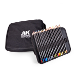 Набор карандашей Full Range в пенале на молнии — AK Interactive Weathering Pencils, 37 шт., AK10050