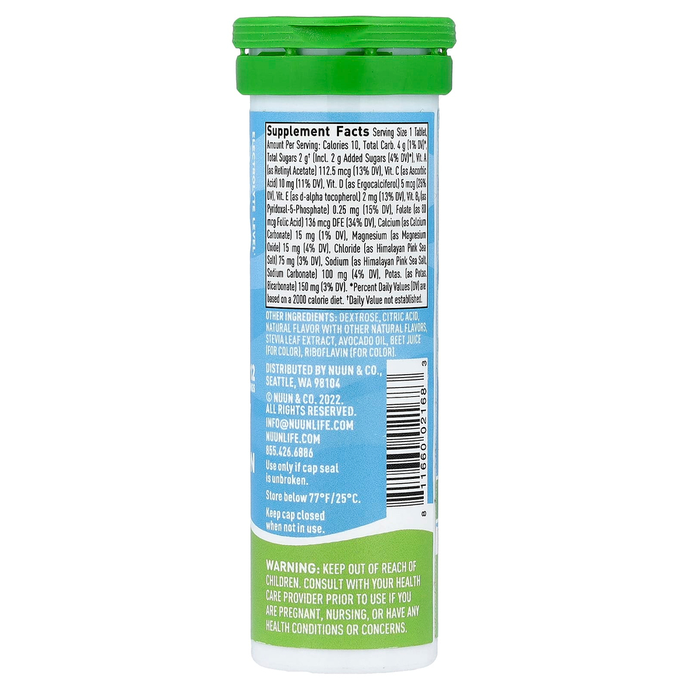 Nuun, Daily Hydration, витамины, мандарин и лайм, 12 шипучих таблеток