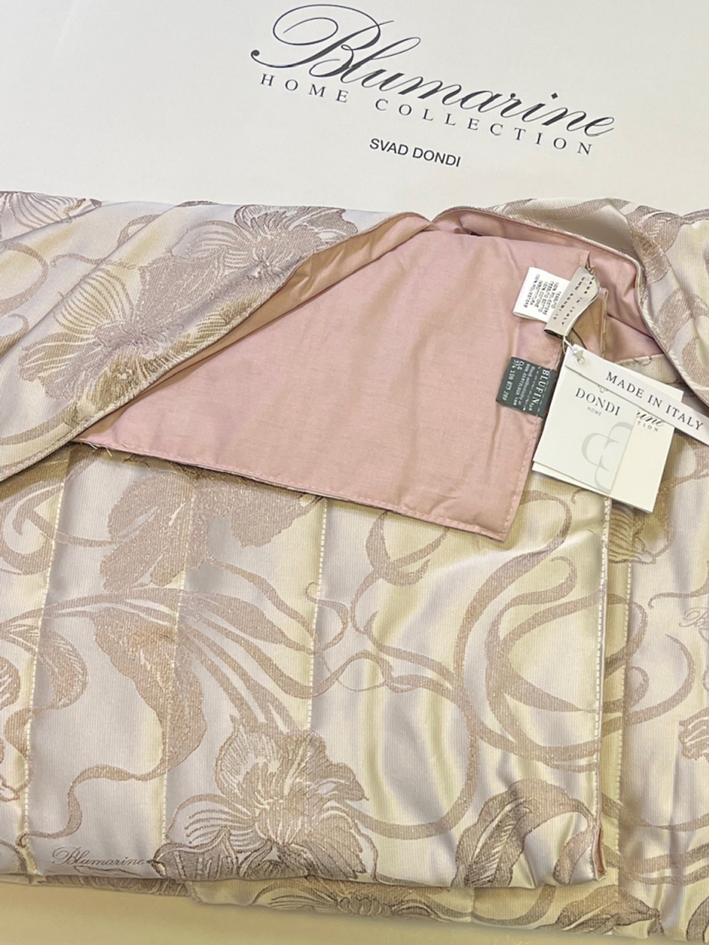 Покрывало 270х270 Blumarine Lapis Cipria бежево-розовое