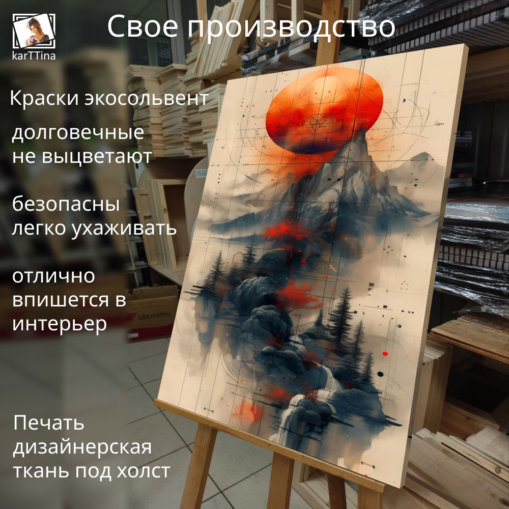 Картина на стену "Осенний пожар" 50х70см 1шт.