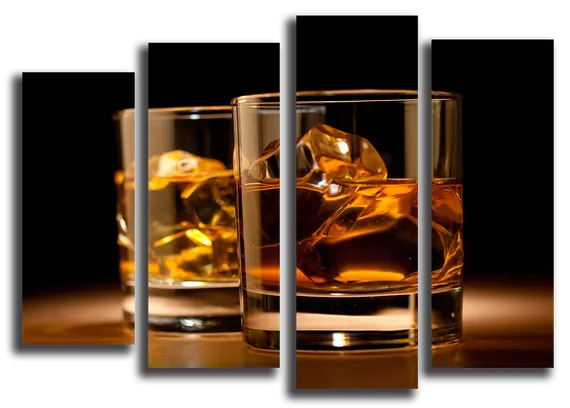 Модульная картина "Whiskey glass"