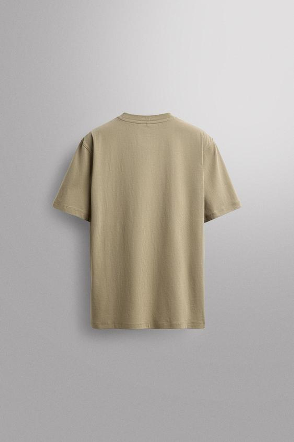 ZARA БАЗОВАЯ СПОРТИВНАЯ ФУТБОЛКА ИЗ ХЛОПКА, СВЕТЛО-ЗЕЛЕНЫЙ