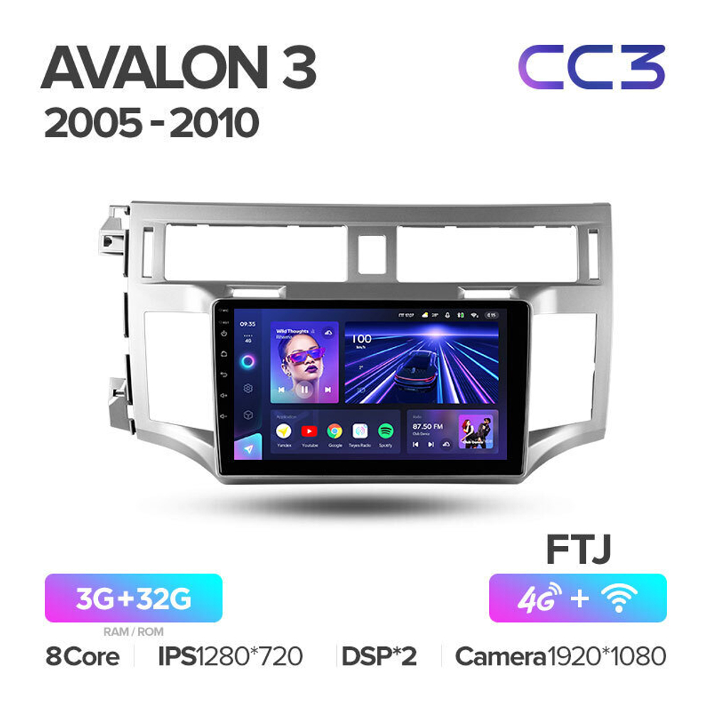 Teyes CC3 9" для Toyota Avalon 2005-2010