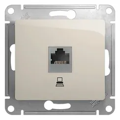 Розетка компьютерная RJ45 Cat 5e Systeme Electric Glossa Молочный GSL000981K