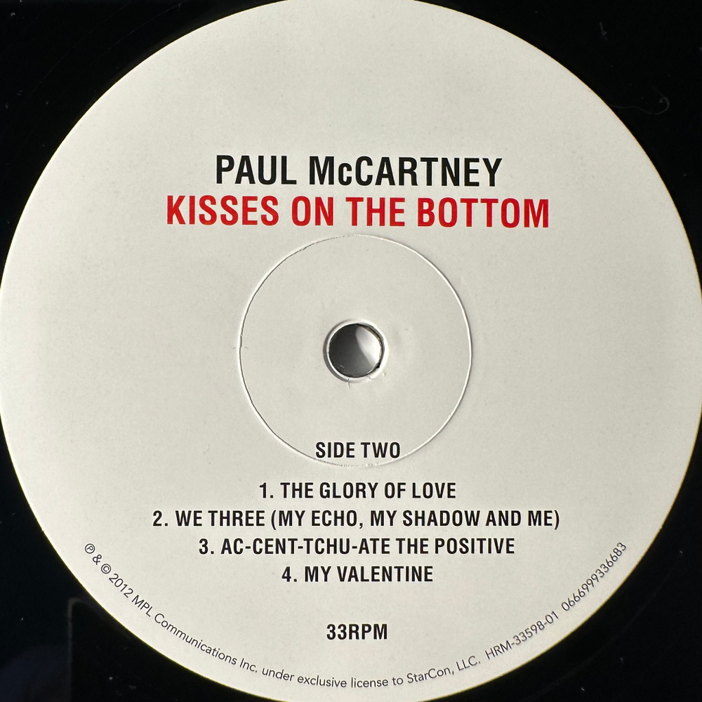 Paul McCartney ‎– Kisses On The Bottom 2LP (Европа 2012г.)