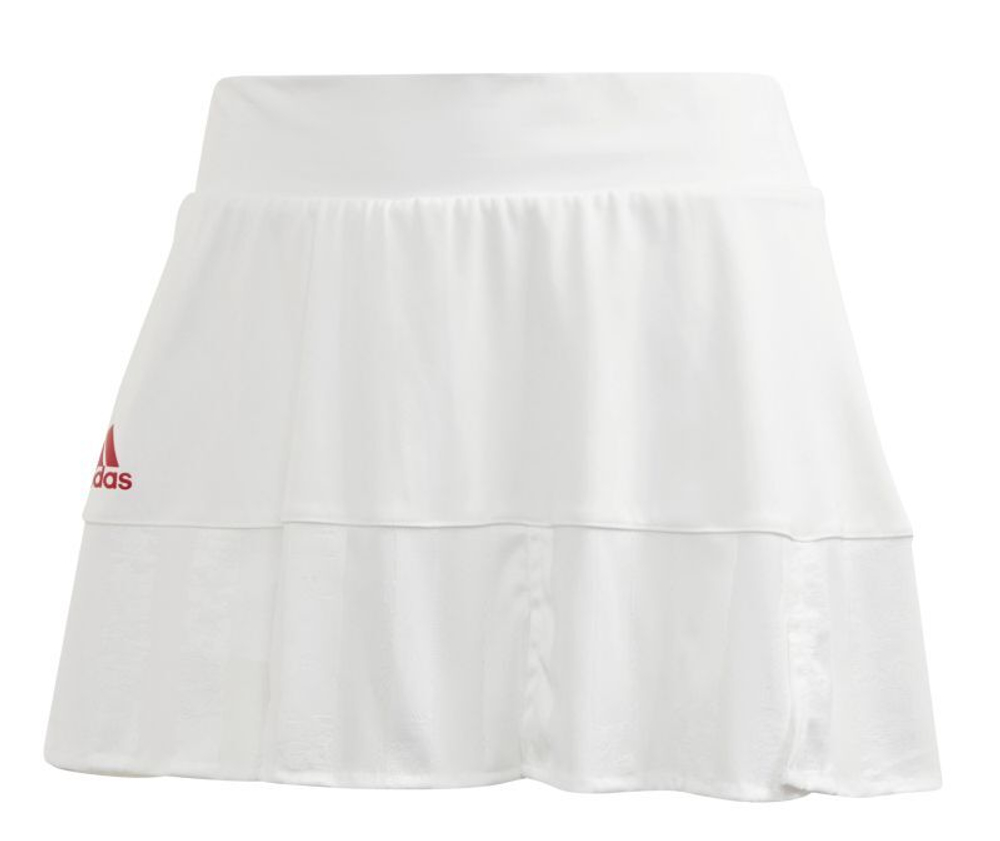 Теннисная юбка Adidas Tennis Match Skirt ENG W - white/scarlet