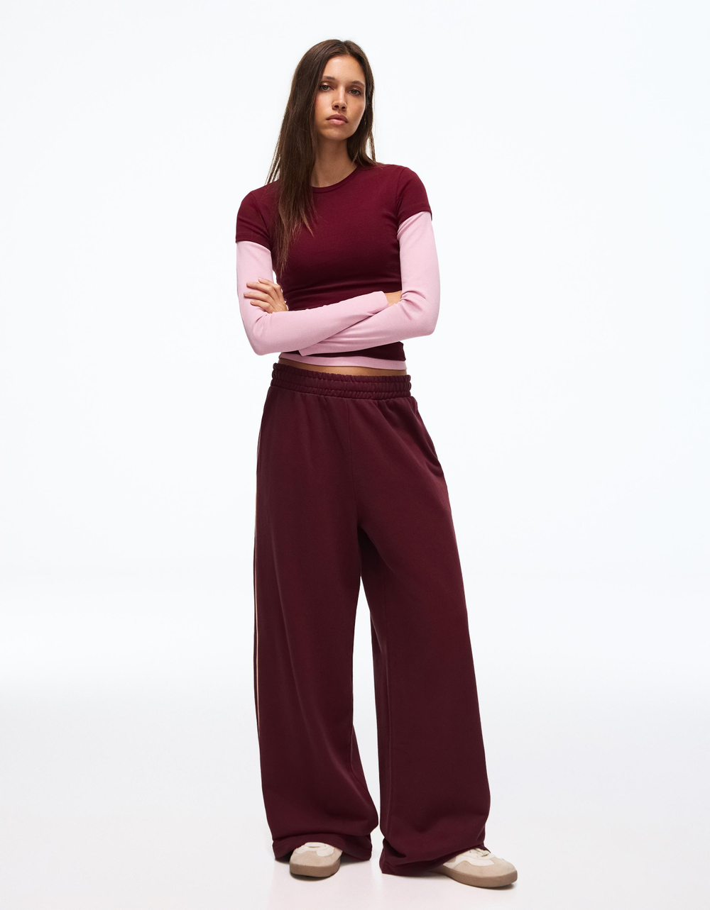 Женские брюки-джоггеры из мягкой ткани Dancer - BERSHKA