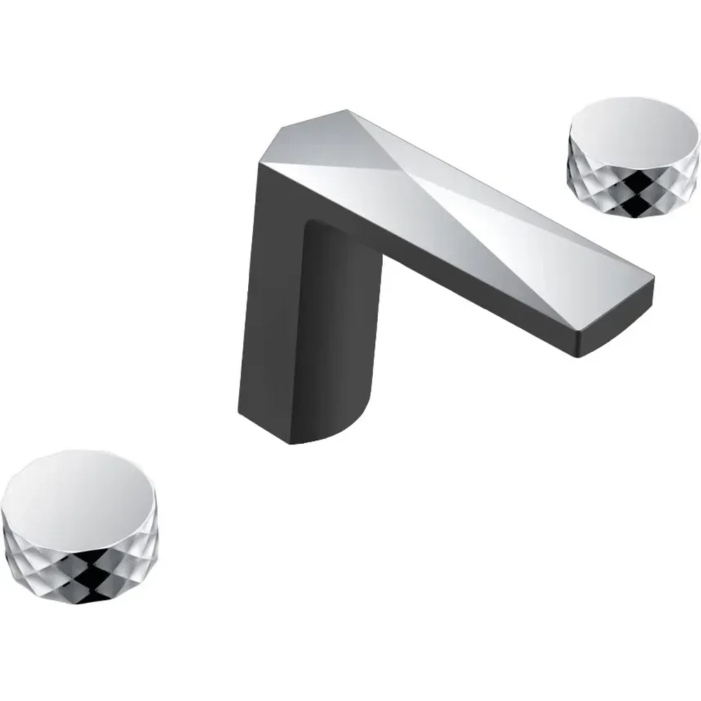 Смеситель для раковины Boheme Venturo 150-BCR-DIAMOND черный, хром