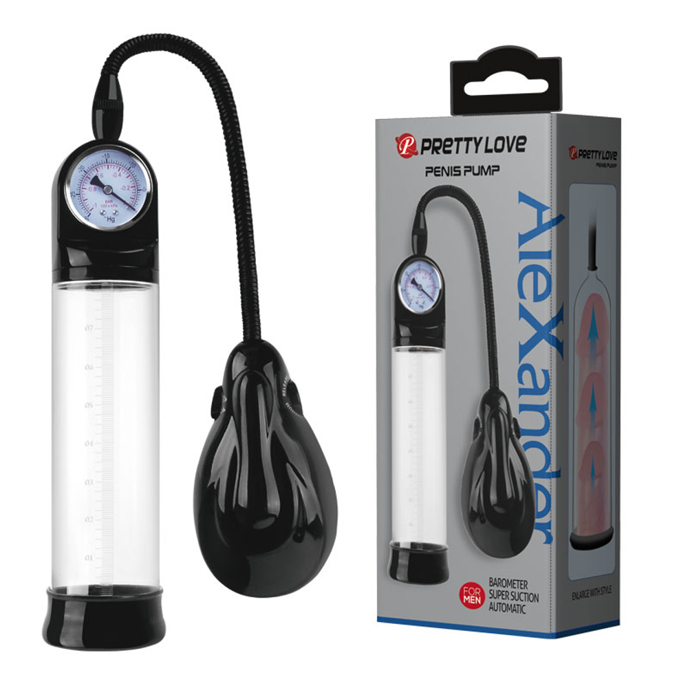 Автоматическая вакуумная помпа 29см с манометром Pretty Love Penis Antomatic Pump Alexander BM-010093PL