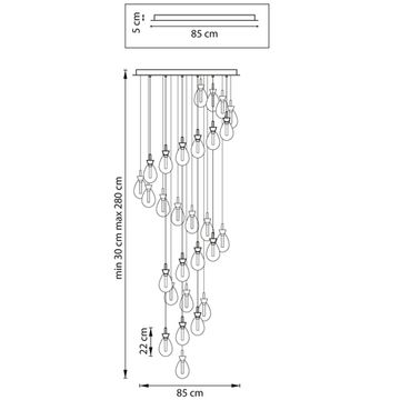 Люстра подвесная 112W 3000K 805289 кофейный/розовый/прозрачный/дымчатый Colore Lightstar