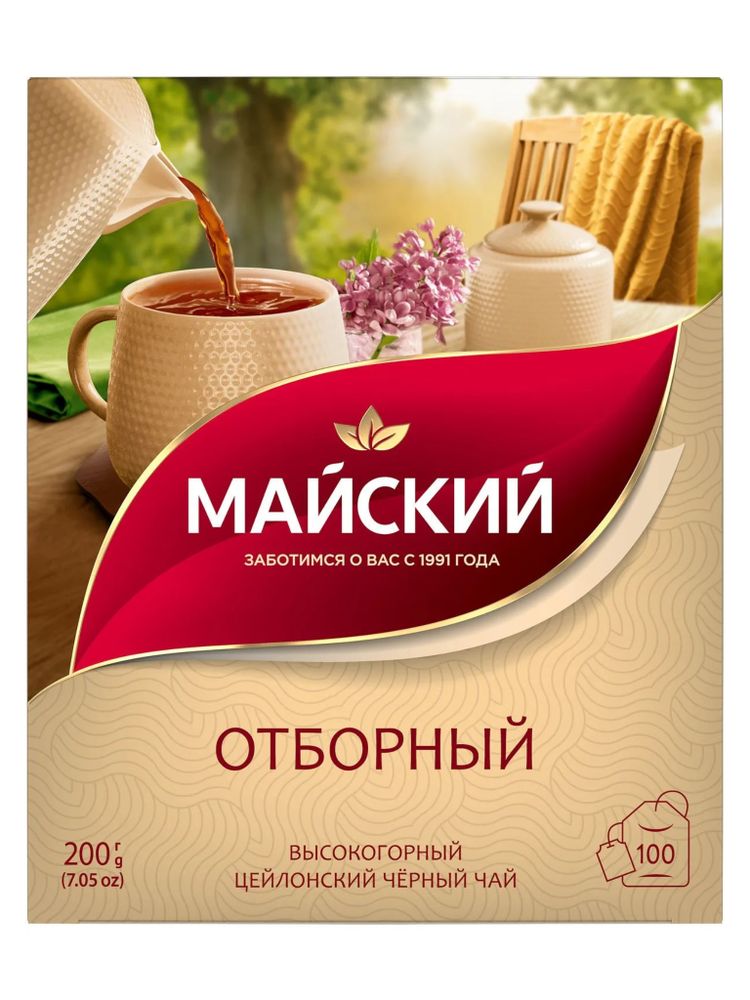 Чай черный Майский Отборный в пакетиках 100 шт