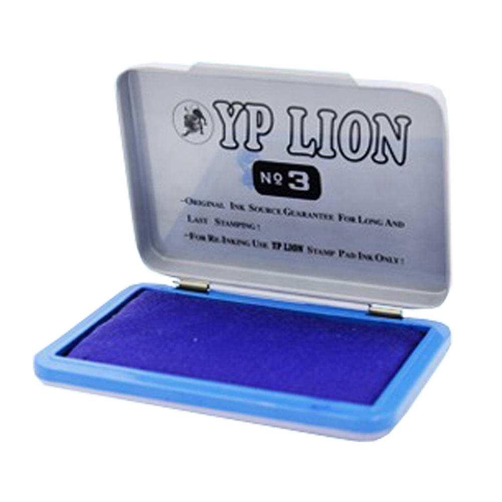 Штемпельная подушка YP Lion, №3, размер 10*6,5 см, синие чернила