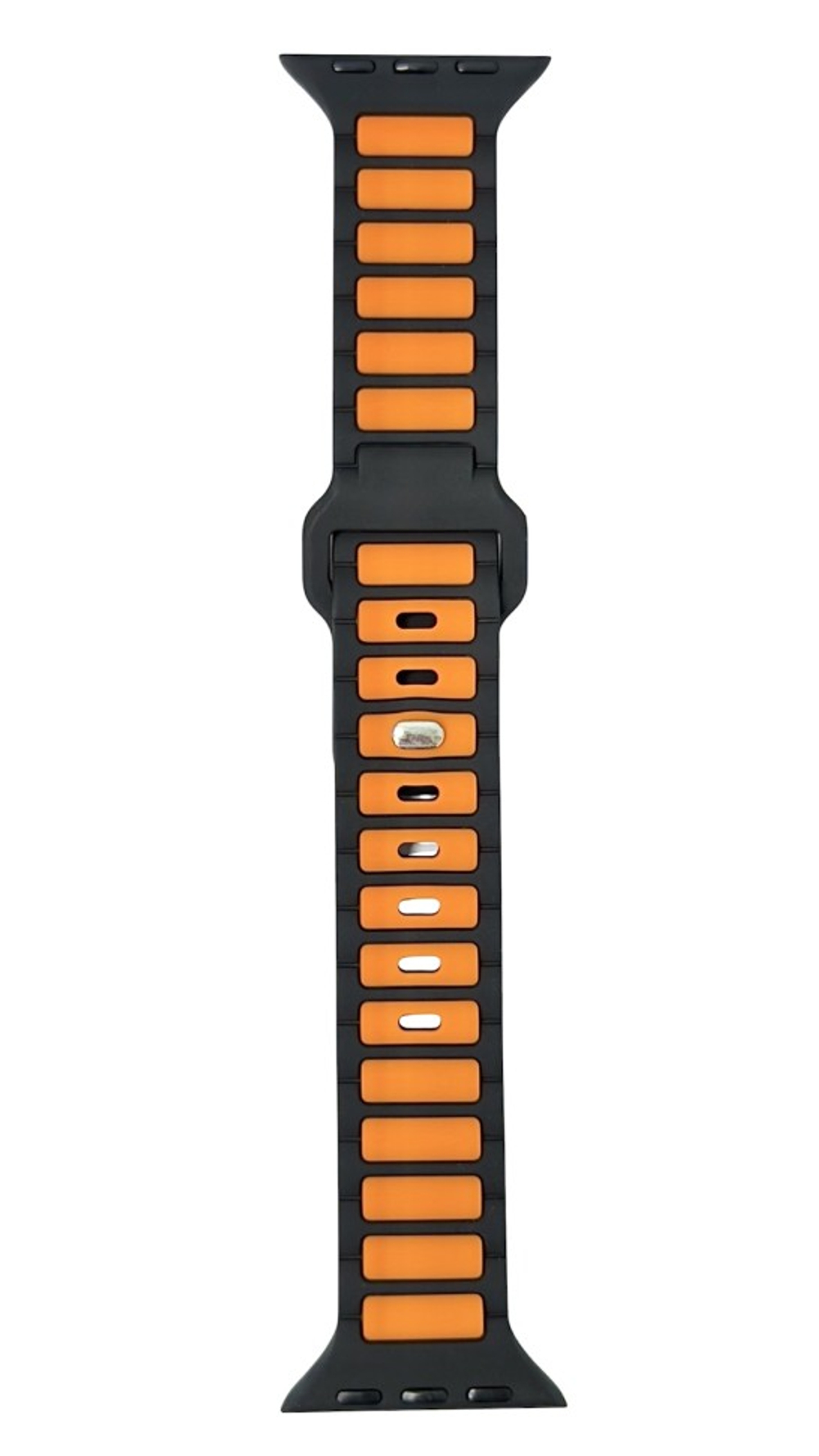 Сменный браслет силиконовый Hoco WA31 для Apple Watch 38-40mm черно-оранжевый