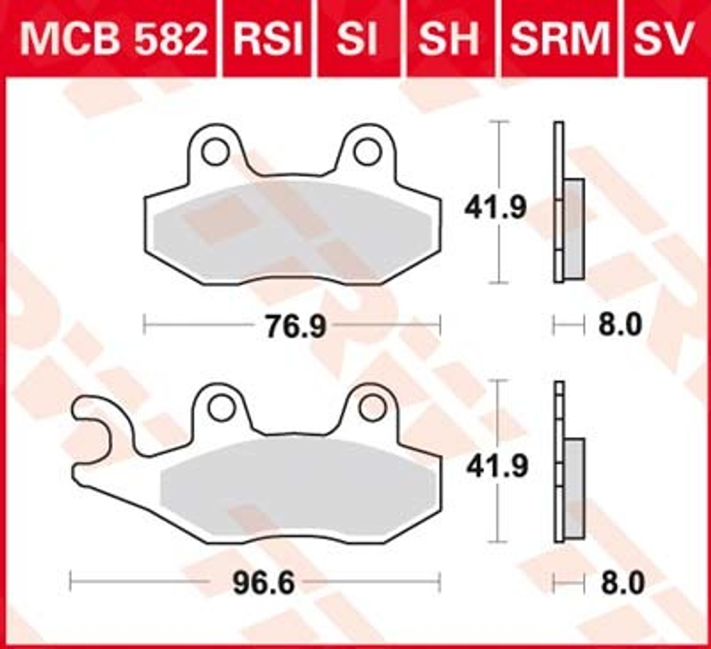 Колодки тормозные Lucas TRW MCB582SI