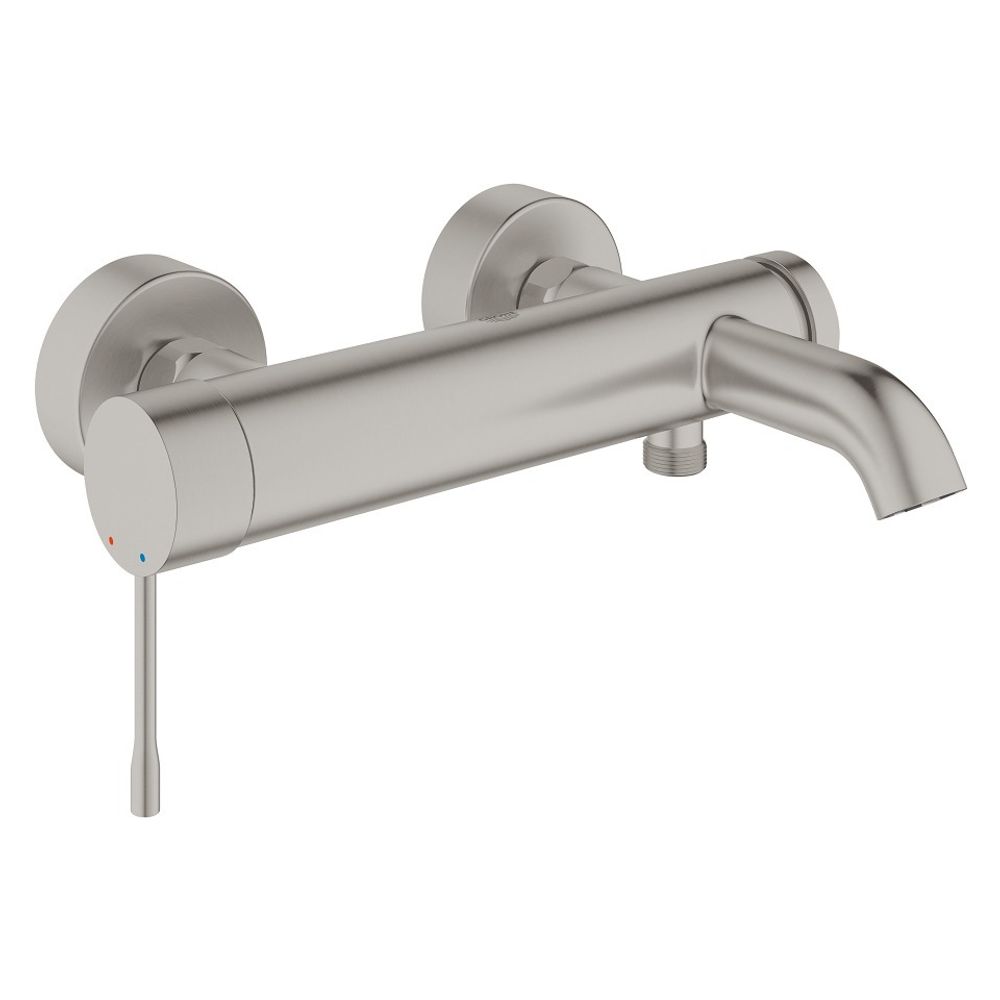 Смеситель однорычажный для ванны Grohe Essence, наружный, настенный, цвет Суперсталь (25250DC1) Смеситель однорычажный для ванны Grohe Essence, наружный, настенный, цвет Суперсталь (25250DC1)