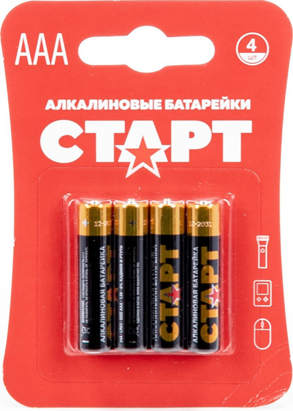Батарейка Старт минипальчик 4шт