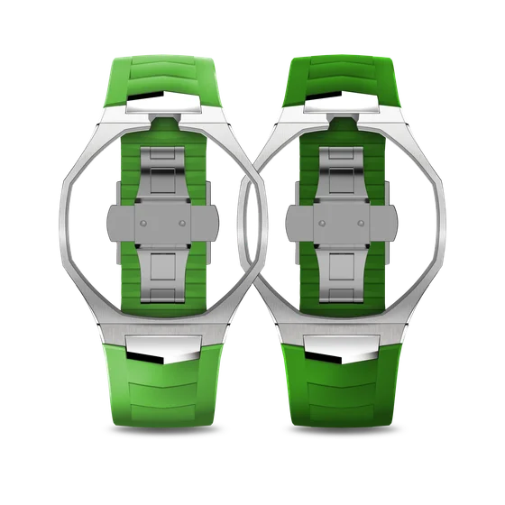 Корпус для часов POP-Swatch x AP - GREEN EIGHT из 2 ремешков