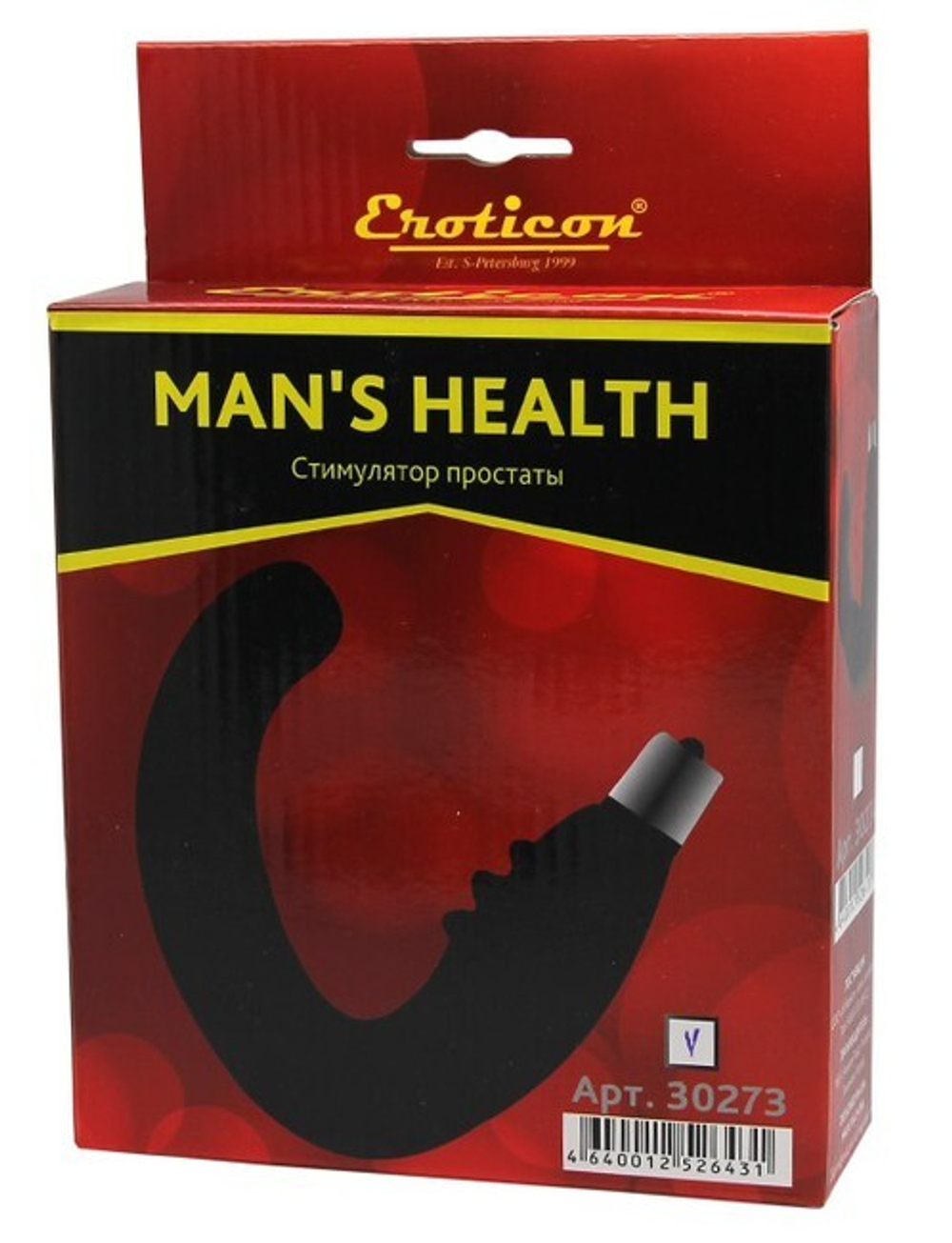 Массажёр простаты Man s Health (Цвет: черный)