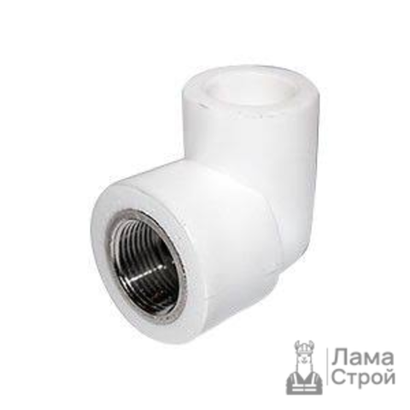 Угольник PP-R комбинированный 32 × 3/4 90° ВР белый