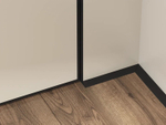Микроплинтус белый муар алюминиевый Laconistiq Micro 15 Classic 15x5x2450 мм