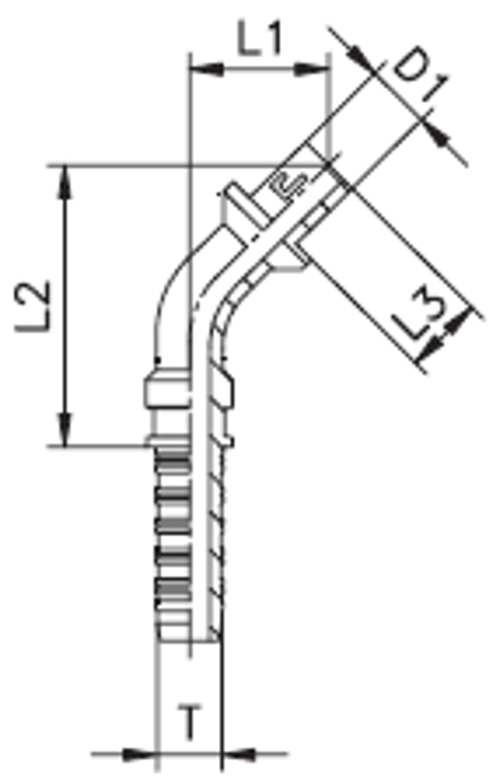 Фитинг DN 25 BEL (Ш) 28 (45)