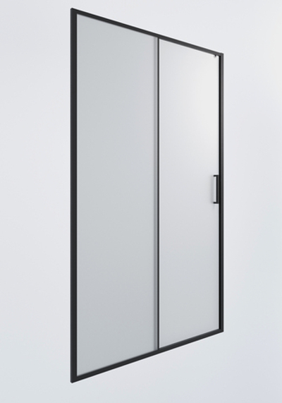 Душевая дверь Timo TD-120/03F-6, раздвижная 195*120, профиль черный, стекло матовое 6 мм