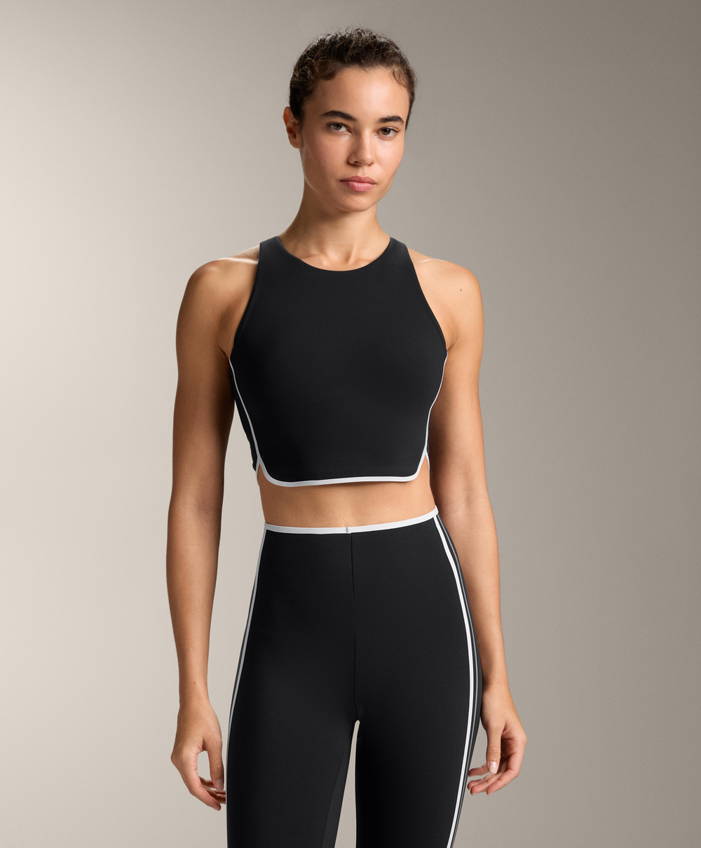 Oysho Топ Compressive, черный