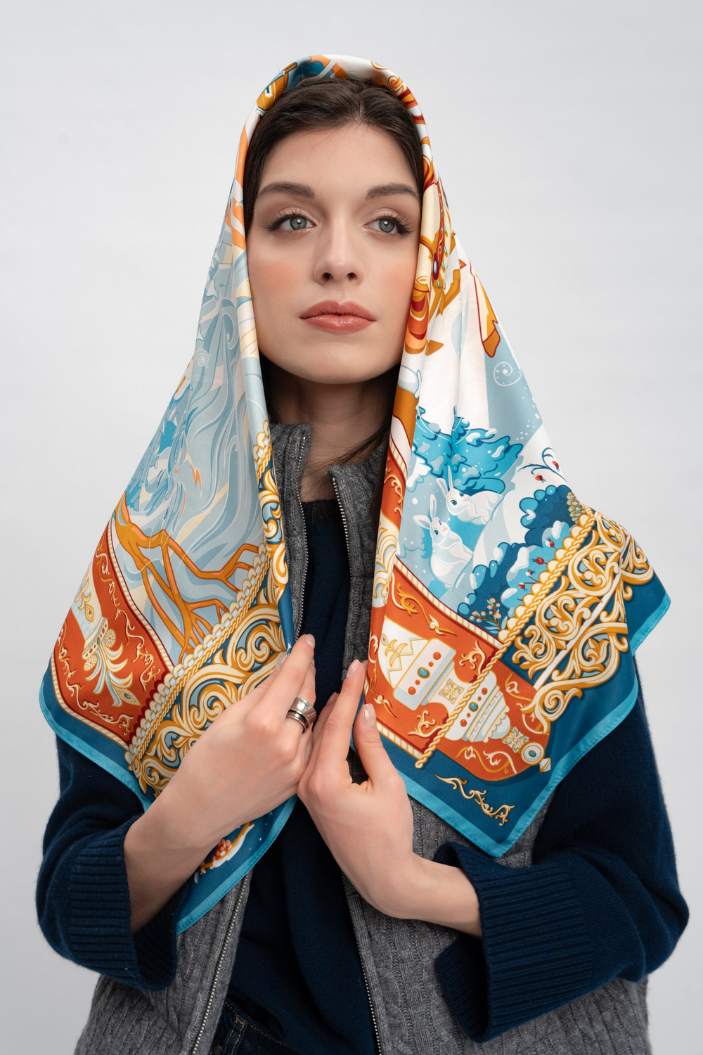 Платок «Русская зима»