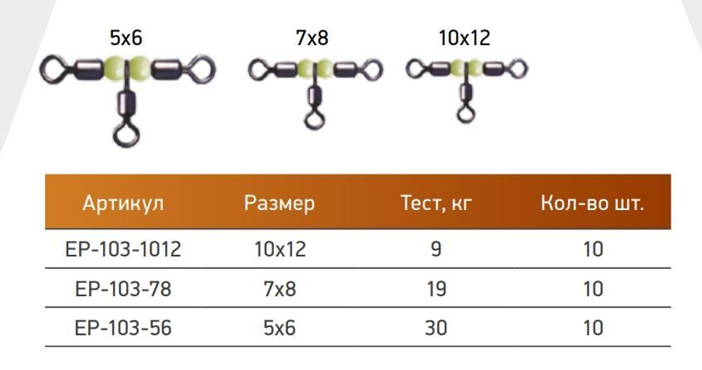 Вертлюг для рыбалки ECOPRO EP-103