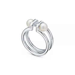 Кольцо из серебра 925 и жемчуга, Tiffany 💝 HardWear-В наличии