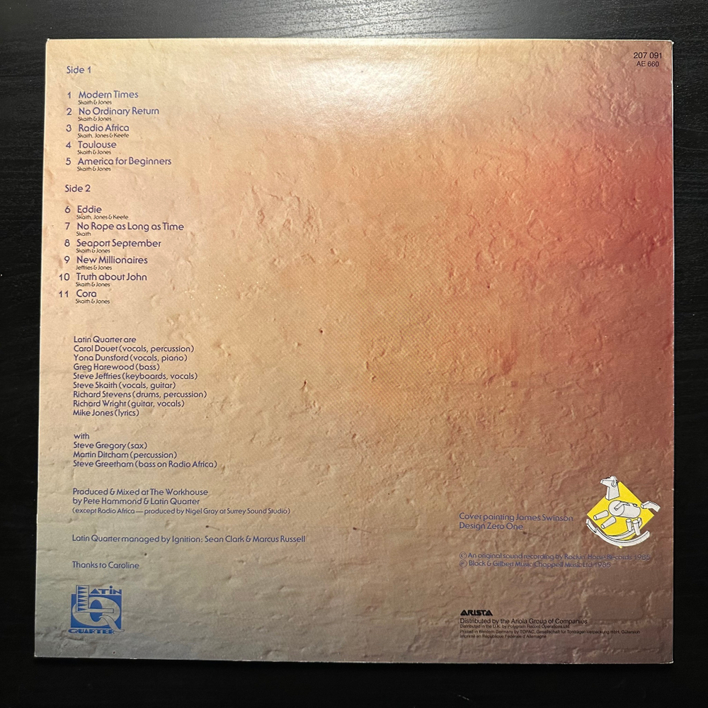 Latin Quarter - Modern Times (Европа 1985г.)
