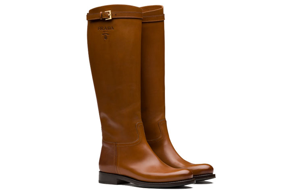 PRADA Knee high Boots Women"s Brown