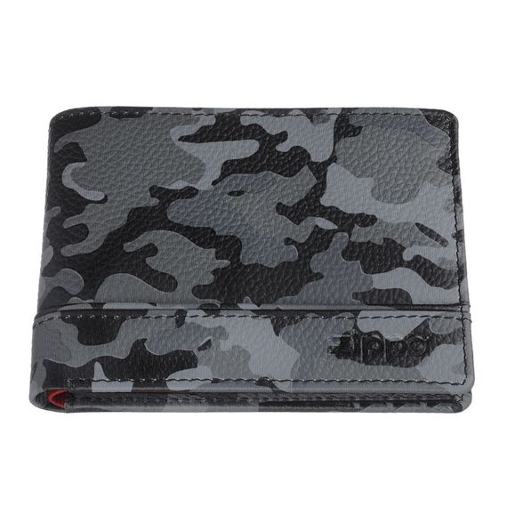 Цена наПортмоне ZIPPO, серо-чёрный камуфляж, натуральная кожа, 11,2×2×8,2 см