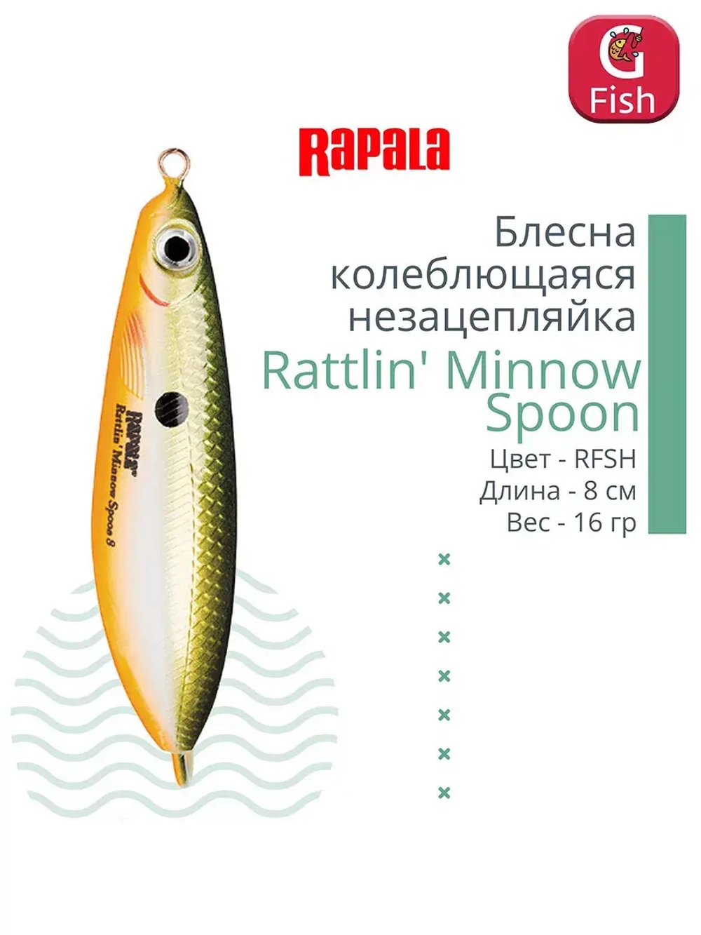 Блесна колебалка Rattlin' Minnow Spoon /PEL