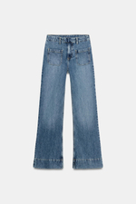 ДЖИНСЫ FLARE С ВЫСОКОЙ ПОСАДКОЙ И КАРМАНАМИ — ZW COLLECTION — ZARA