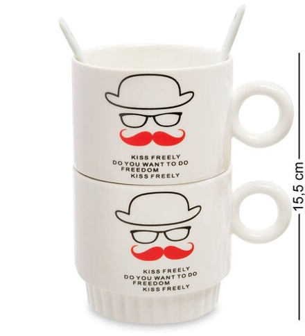 GAEM Art MUG-149/2 Набор из двух кружек «Поцелуйчик»