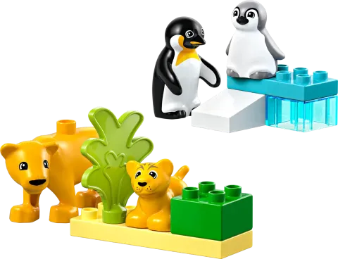 Конструктор LEGO Duplo 10941 Семейства диких животных: Пингвины и львы