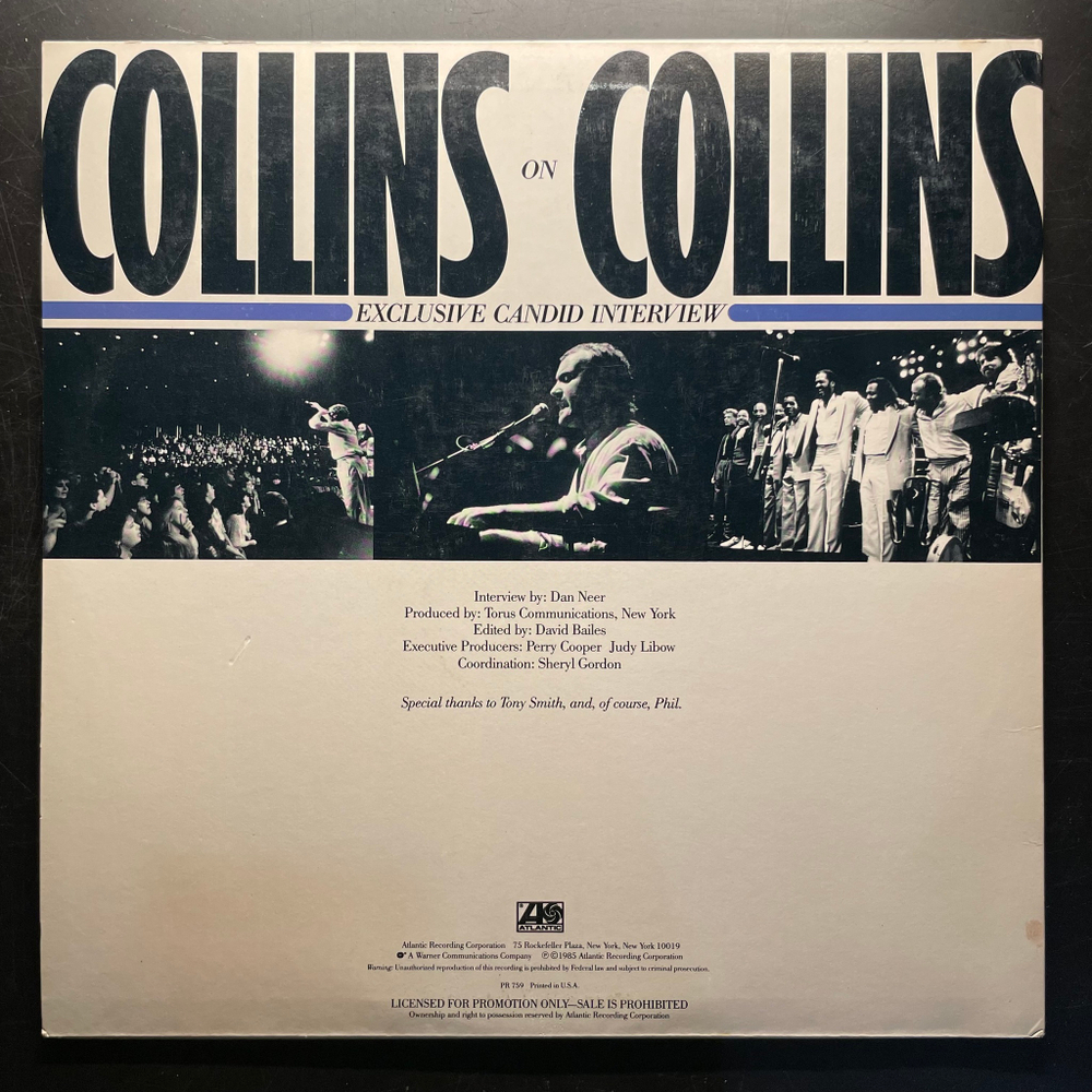 Phil Collins ‎– Collins On Collins Exclusive Candid Interview (США 1985г.)