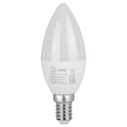 Лампа светодиодная ЭРА RED LINE LED B35-6W-865-E14 R 6Вт свеча холодный дневной свет Е14 | Лампы cветодиодные Свеча (B/C)