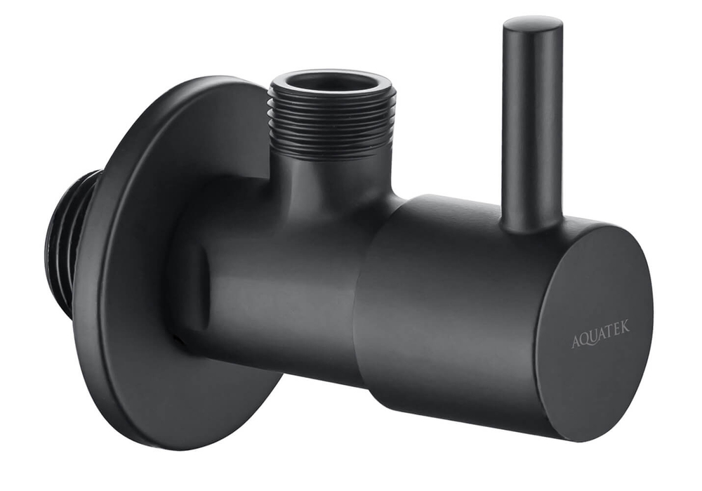 Вентиль угловой Aquatek AQ2450MB 1/2", чёрный матовый