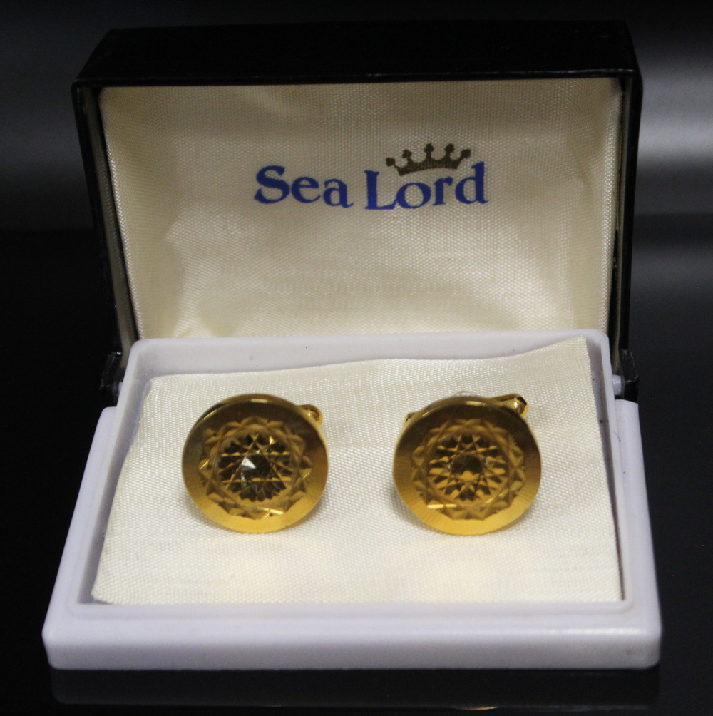 Запонки SEA Lord. Новые. Алмазная грань. В собственной коробочке UNC