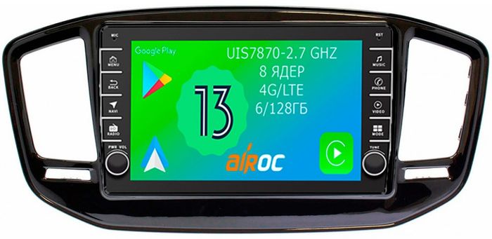 Магнитола для Geely Emgrand X7 2019-2021 - Airoc AB-1602 (кнопки и крутилки), Android 13, Быстрая, SIM-слот, CarPlay