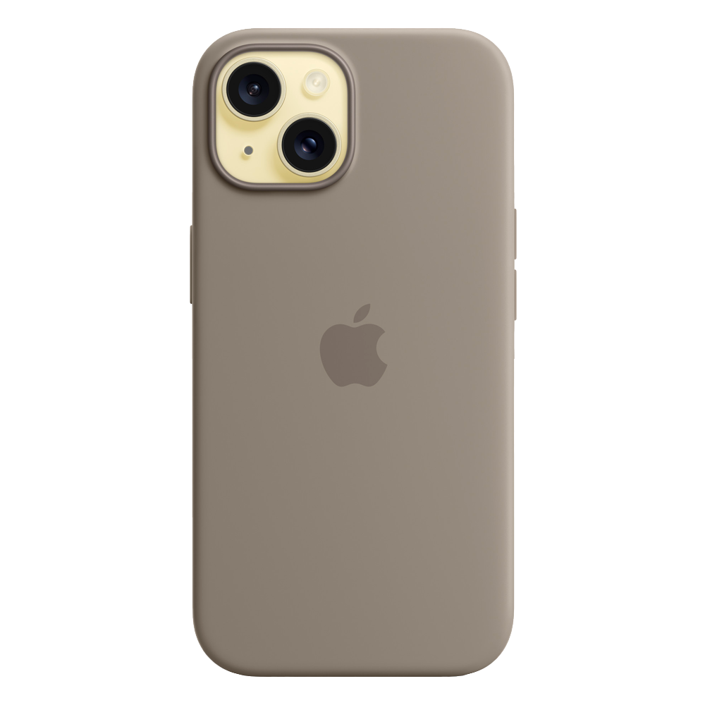 Силиконовый чехол с поддержкой MagSafe Apple Silicone Case для iPhone 15, Clay (Пепельно-коричневый)
