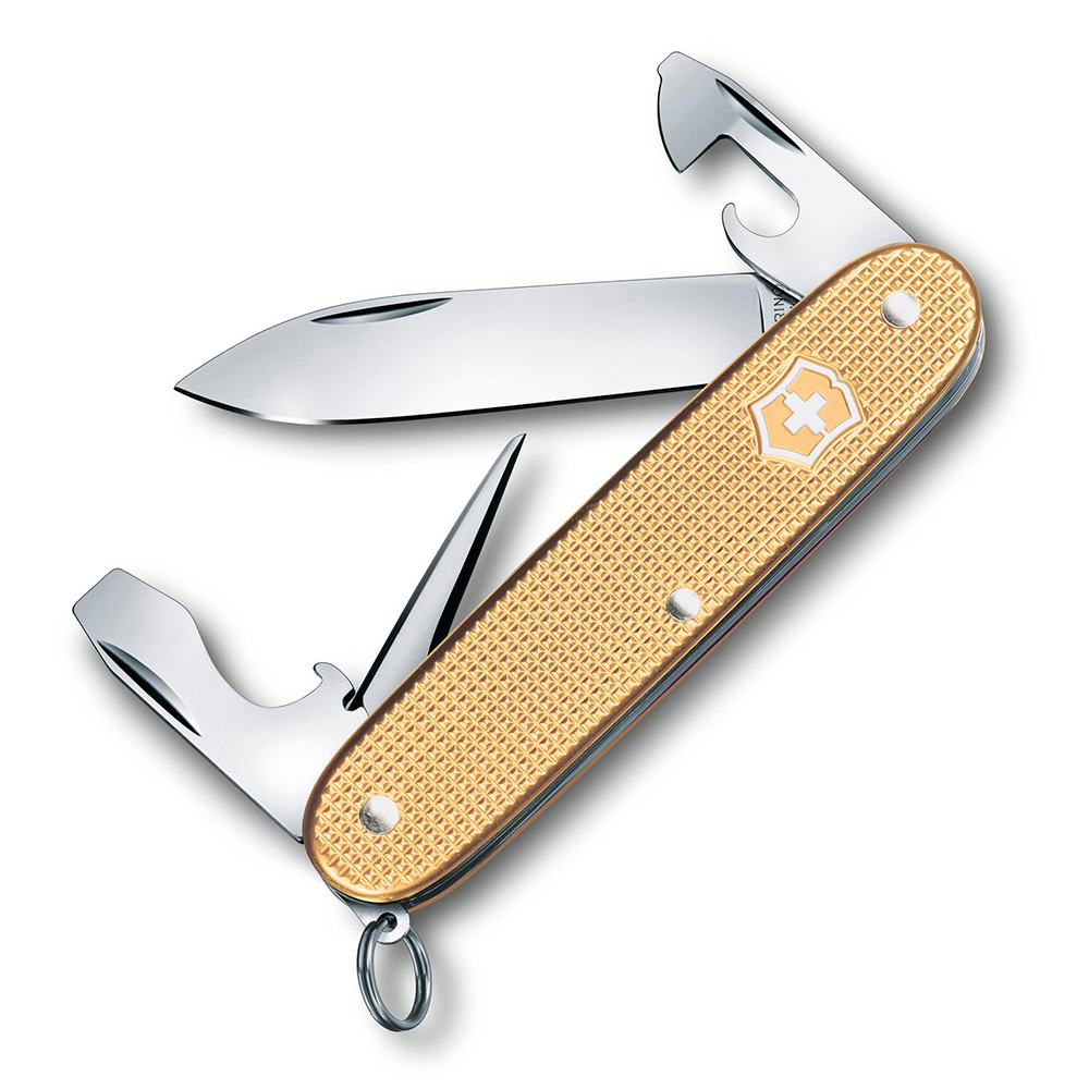 Нож Victorinox Alox Pioneer, 93 мм, 8 функций, золотистый (подар. упаковка), 0.8201.L19