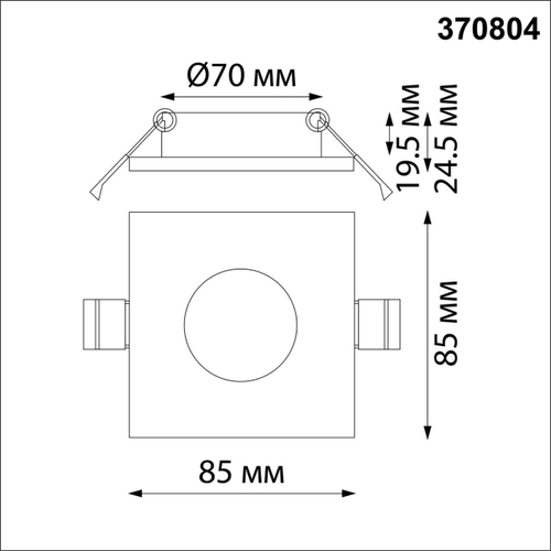 Встраиваемый светильник влагозащищенный Novotech AQUA 370804 IP44 GU10 50W 220V
