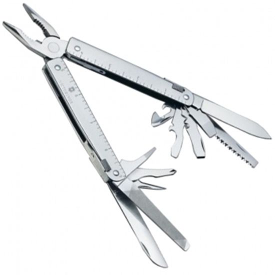 Многофункц. инстр.-т Victorinox Мод. SwissTool (лезвие serrated+напильник)(115мм)(чехол: нейлон) - 27 функций