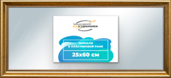 Зеркало настенное в раме 25x60