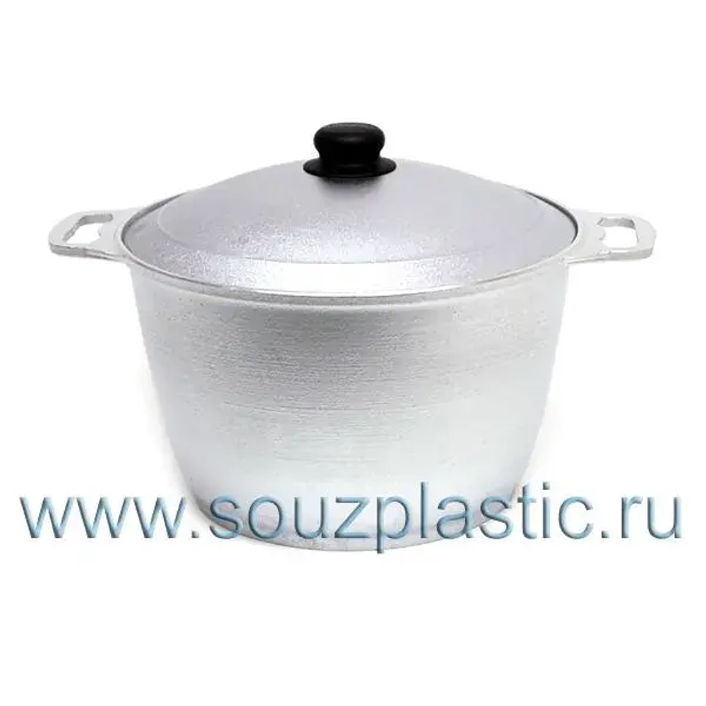 Кастрюля алюм литая 8,0л алюм/кр ТМ KUKMARA
