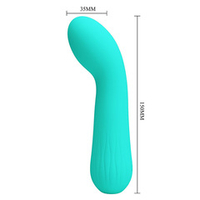 Бирюзовый гнущийся вибратор 15см Pretty Love Faun BI-014724-4